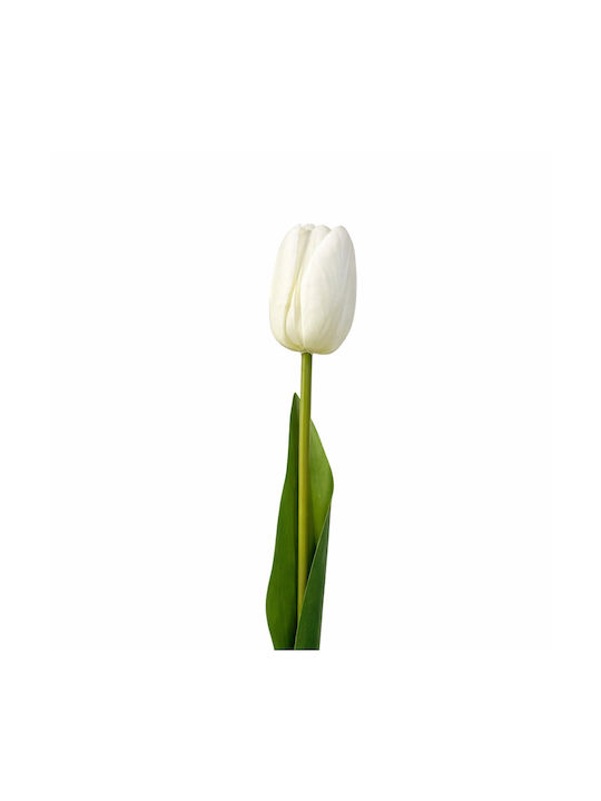 Decorative Artificial Flower Tulip White 47.5cm Koart