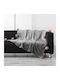 Douceur d'Intérieur L-c Snowy Fleece Blanket Sofa 125x150cm Snowy Gray
