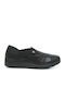 Anatomische Damen Slip-Ons Leder Schwarz