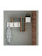 Megapap Wall Hanger Game Wooden 6 Hooks Natural - White 99.5x15x15cm