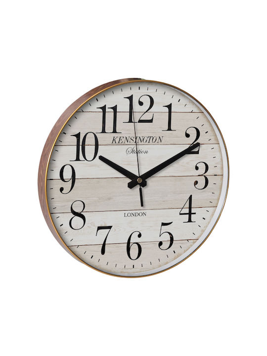 Wall Clock Plastic Gold Ø30cm