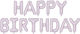 Σετ Μπαλόνια "happy Birthday" Παστέλ Λιλά
