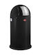 Wesco Pushboy Plastic Waste Bin Black 50L