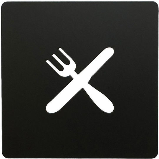 Ilavio 941 Restaurantschild 100x100mm Schwarz