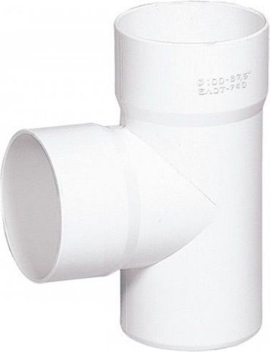 Kunststoff Weißes T-Stück F100 90° 19-1145