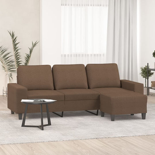 Canapea Cu Trei Locuri Maro 214x77x80cm