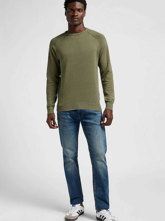 Lee Clean Raglan Pulover cu mânecă lungă Olive