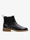 Cologne Arlo Leder Damen Chelsea Stiefeletten Schwarz