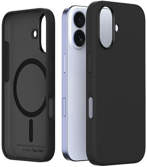 Araree Typoskin M Back Cover Silicon / Plastic Negru (iPhone 16)