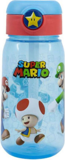 Gim Super Mario Kids Water Bottle Super Mario Plastic with Straw 510ml