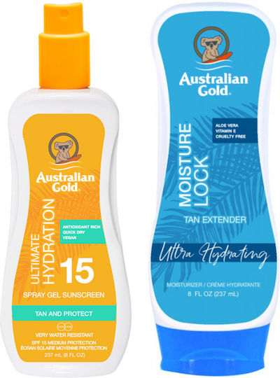 Australian Gold Spray Gel Spf15 + Moisture Lock 237ml