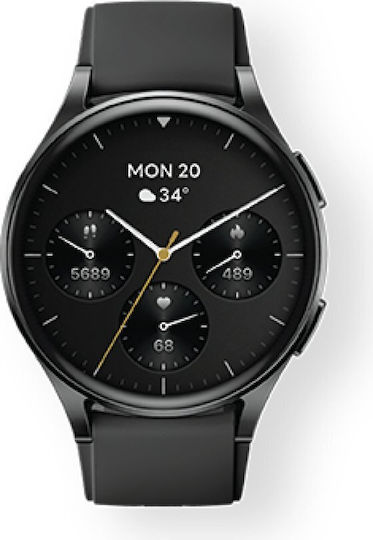 Egoboo GemCraft Aluminium Smartwatch με Παλμογράφο (Μαύρο)