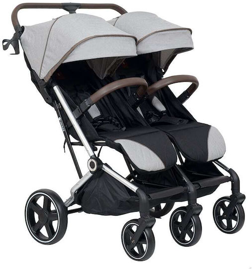 Belletti Twinner Doppelter Kinderwagen Geeignet für Neugeborene Charcoal