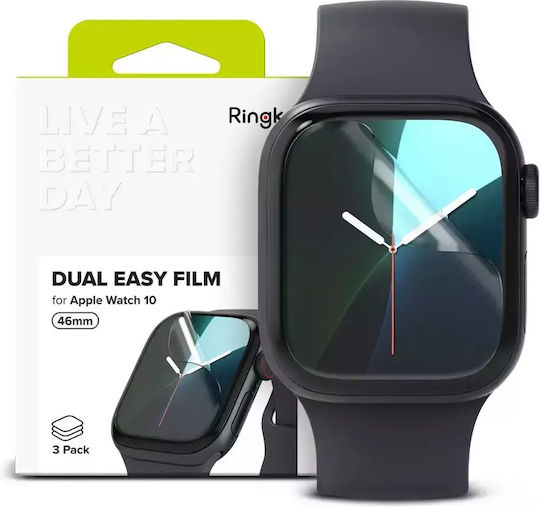 Ringke Easy Displayschutzfolie für das Apple Watch 10 46 mm 3Stück