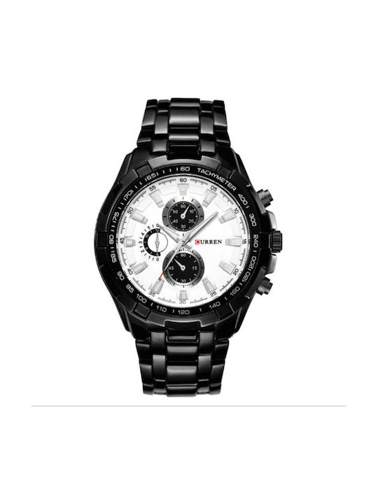 Curren Ανδρικό Ρολόι 46mm Μπαταρίας με Μαύρο Με...