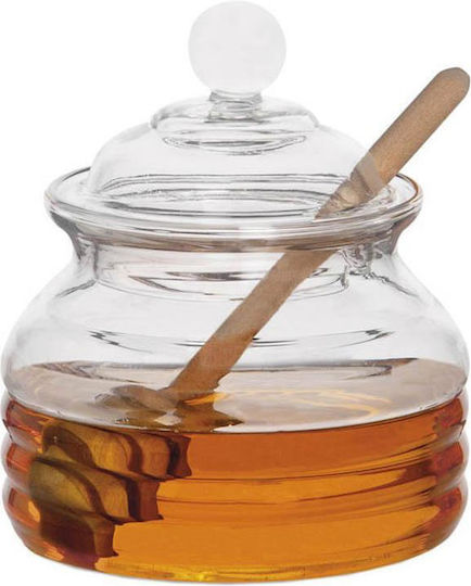 Andrea House Glas Honigglas mit Deckel 300ml