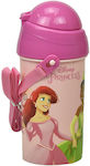 Gim Kids Water Bottle Plastic with Straw Pink 500ml