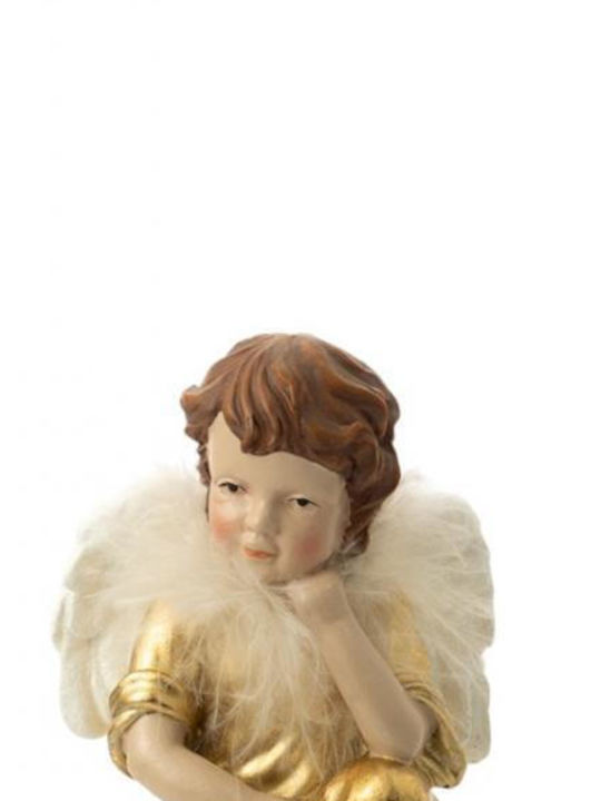 Zen Collection Christmas Plastic Figure Cherub Gold Length 9.5cm