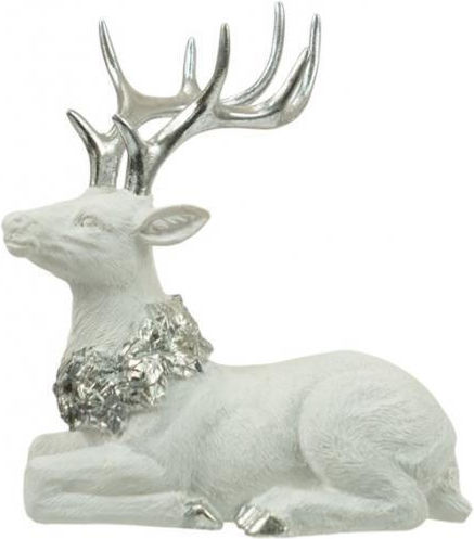 Zen Collection De Crăciun Plastică Figurină Ren Alb Înălțime 16cm.