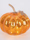 Eurolamp Illuminated Christmas Glass Figure Pumpkin Copper 16x16x16cm