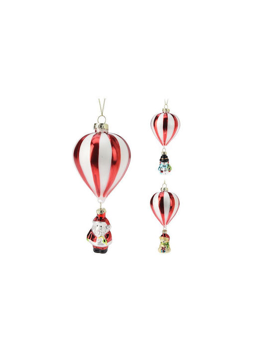 Glass Ornament Hot Air Balloon 3 designs 16cm