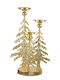 Zen Collection Christmas Metallic Gold Candlestick 51.5x32cm