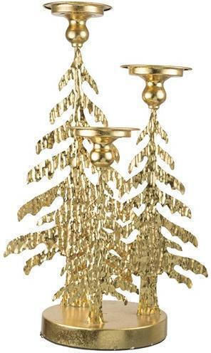 Zen Collection Christmas Metallic Gold Candlestick 51.5x32cm