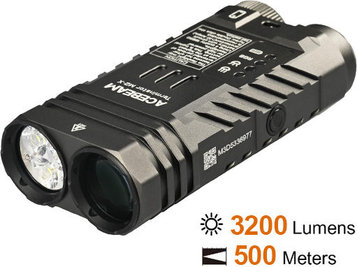 Acebeam Επαναφορτιζόμενος Φακός Μπρελόκ LED IP68 με Μέγιστη Φωτεινότητα 3200lm M2-X