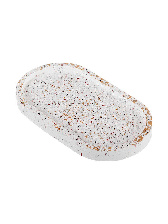 Nuova Vita Plaster Oval Decorative Tray 23.5x11.5x1.7cm