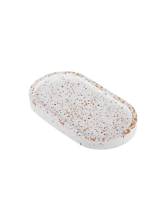 Nuova Vita Plaster Oval Decorative Tray 17.7x9.5x1.7cm