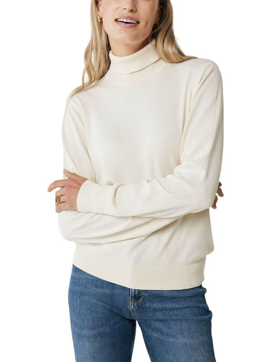 Mexx Women's Sweater Turtleneck Pearl White