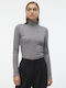 Vero Moda Women's Blouse Long Sleeve Turtleneck grey