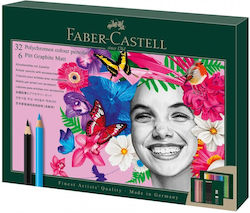Faber-Castell Set de 40 Creioane HB cu Radieră Gri