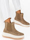 Damen Knöchelstiefel Beige