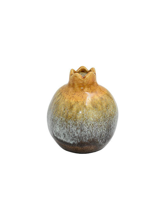 Fylliana Επιτραπέζιο Γούρι Ρόδι Καφέ Κεραμικό 11x12cm