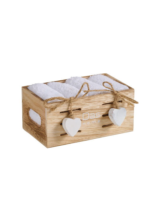 Das Home Handtuch 4006 30x30εκ. Weiß
