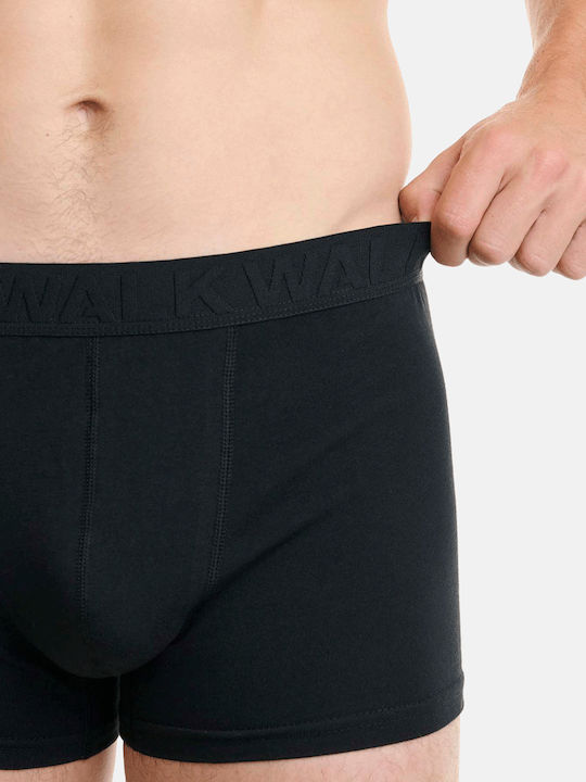 Walk Ανδρικά Μποξεράκια Μαύρο 2Pack