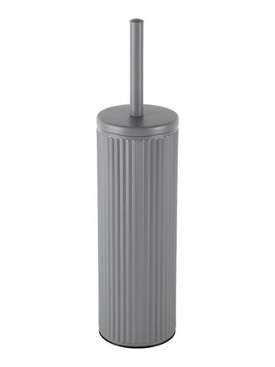 Metallic Bathroom Trash Can Gray