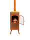 Firepit Brown 35x35x164cm
