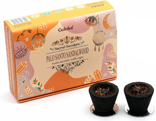 Weihrauchharzbecher Palo Santo & Sandelholz Goloka Harzbecher 6 Stück