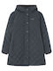 Kinder Steppjacke mit Kapuze Blau