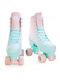 Verstellbare Croxer Sprinkly Rollschuhe Türkis Pink L 39-42