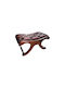 Stool For Living Room Leather Bronze 70x45x40cm