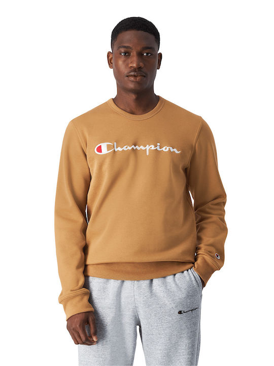 Champion Men Crewneck Sweatshirt Brown