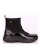 Ghete Dama de Piele cu Platformă Negru P-817-Negru