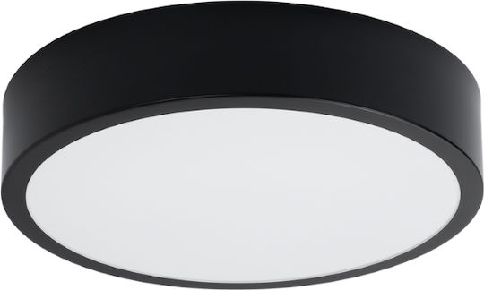 Sollux Ceiling Mount Light Black with Integrated LED
