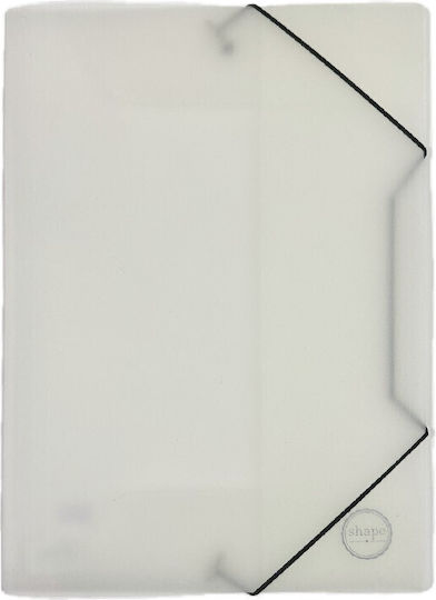 Shape Notebooks Φάκελος Διαφανής με Λάστιχο και Αυτιά για Χαρτί A4 Λευκός