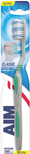 AIM Classic Fresh Manual Toothbrush Medium Green 1pcs