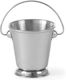 Miniatur-Snack-Eimer mit Griff aus Edelstahl Durchmesser 87mm Hendi 426364