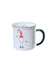 Kaemingk Christmas Mug Porcelain Red L8.9xW8.9xD8.7cm. 6 designs 12x9cm 609743-01